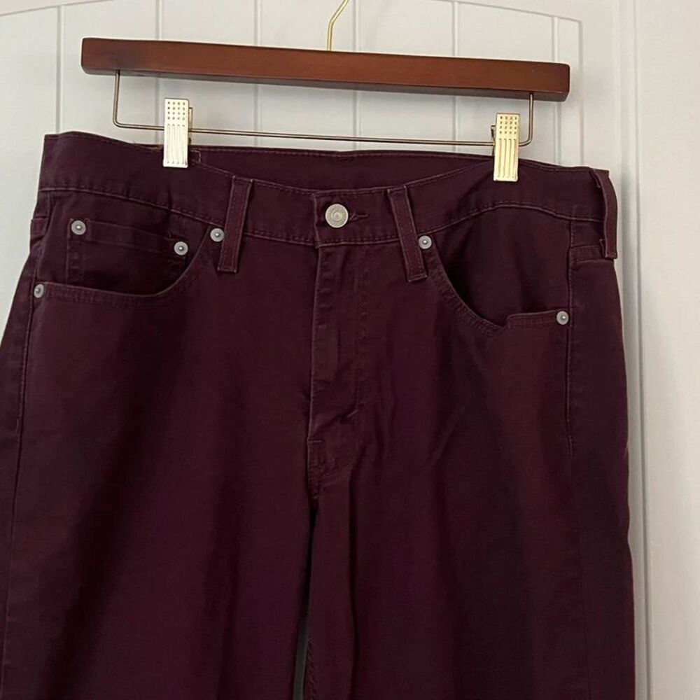 Levi’s 514 Men’s Straight Jeans 32x32 Plum Burgundy Purple Stretch